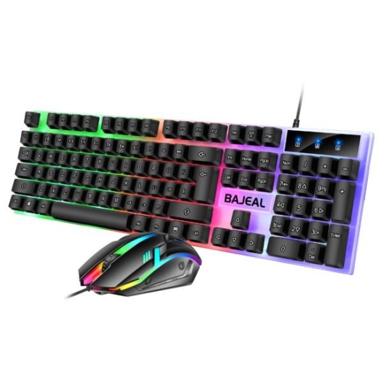 BAJEAL T350 BLACK Pack Clavier & Souris RGB Acheter Prix Maroc | MajesTech