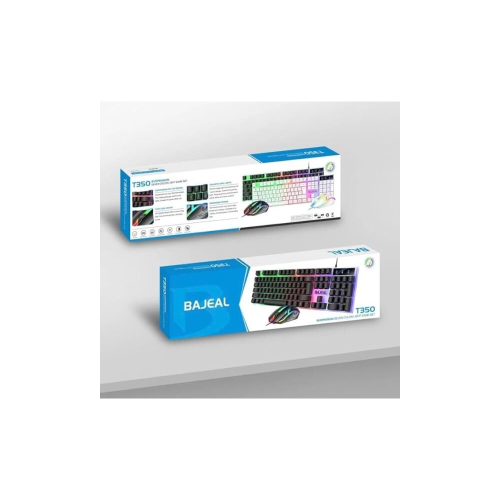 BAJEAL T350 WHITE Pack Clavier Souris RGB - Acheter au Maroc Prix