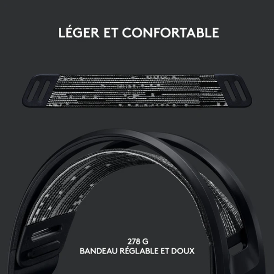 LOGITECH G733 LIGHTSPEED sans fil Noir - Acheter au Maroc | MajesTech