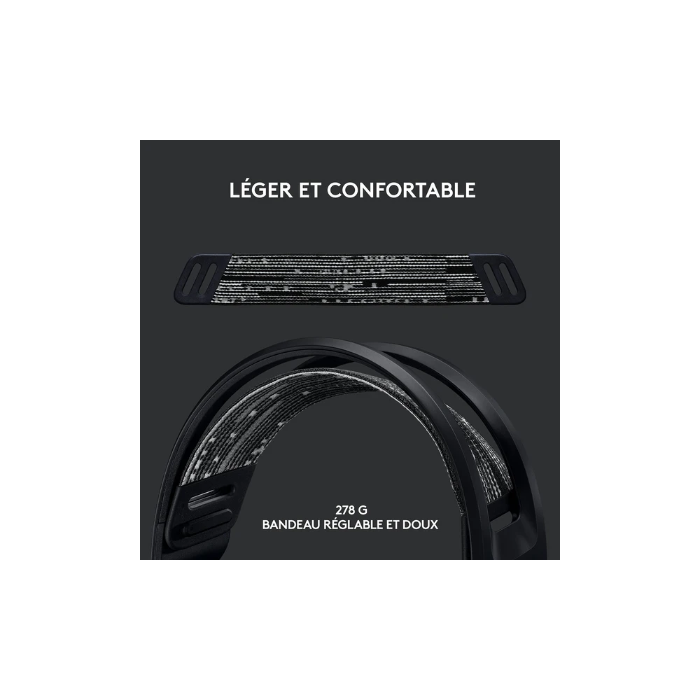 LOGITECH G733 LIGHTSPEED sans fil Noir - Acheter au Maroc | MajesTech