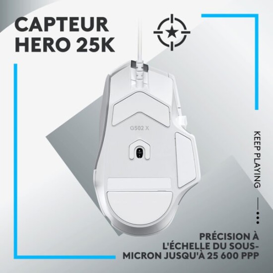 Logitech G502X Blanc - Acheter au meilleur prix | MajesTech