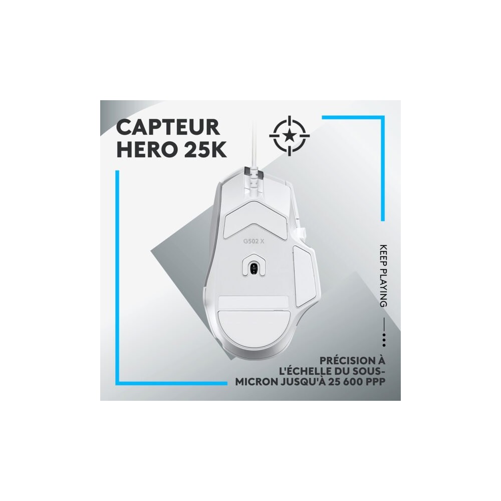 Logitech G502X Blanc - Acheter au meilleur prix | MajesTech